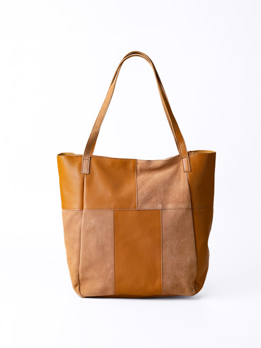 Tarn Hows Leather and Suede Tote Bag