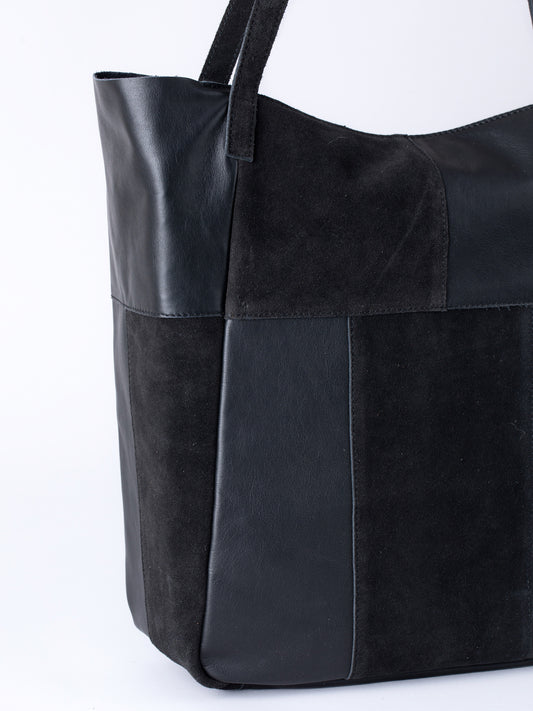 Tarn Hows Leather and Suede Tote Bag