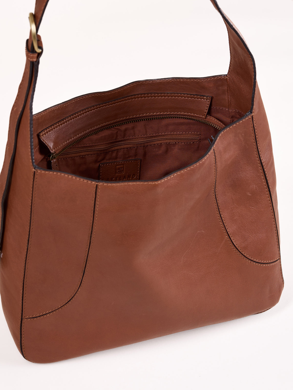 Dent Leather Hobo Bag