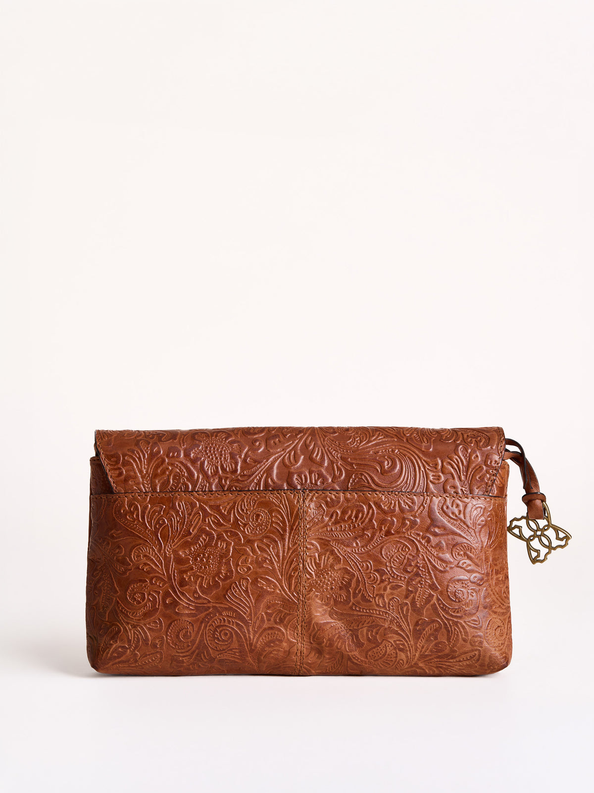Temple Leather Clutch Cross Body