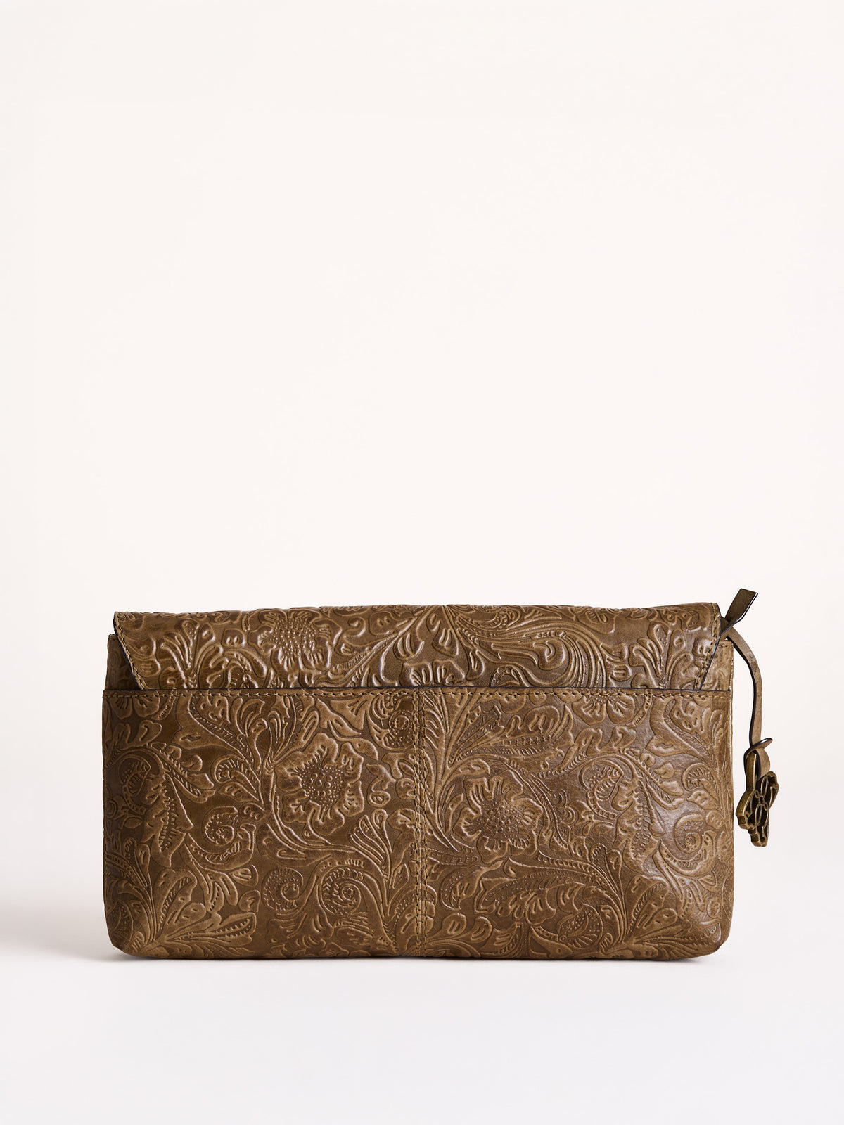 Temple Leather Clutch Cross Body