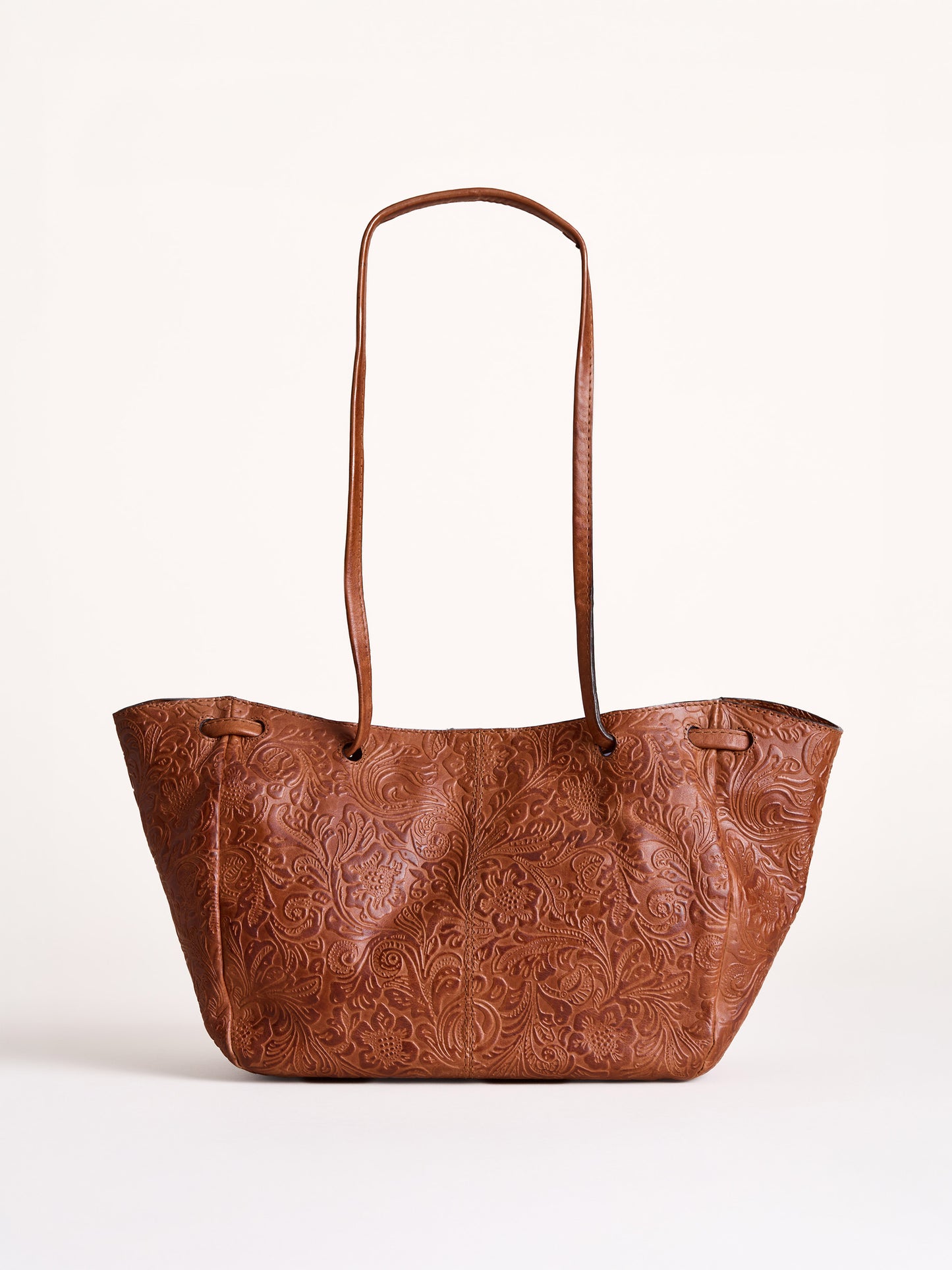 Temple Leather Tote Bag