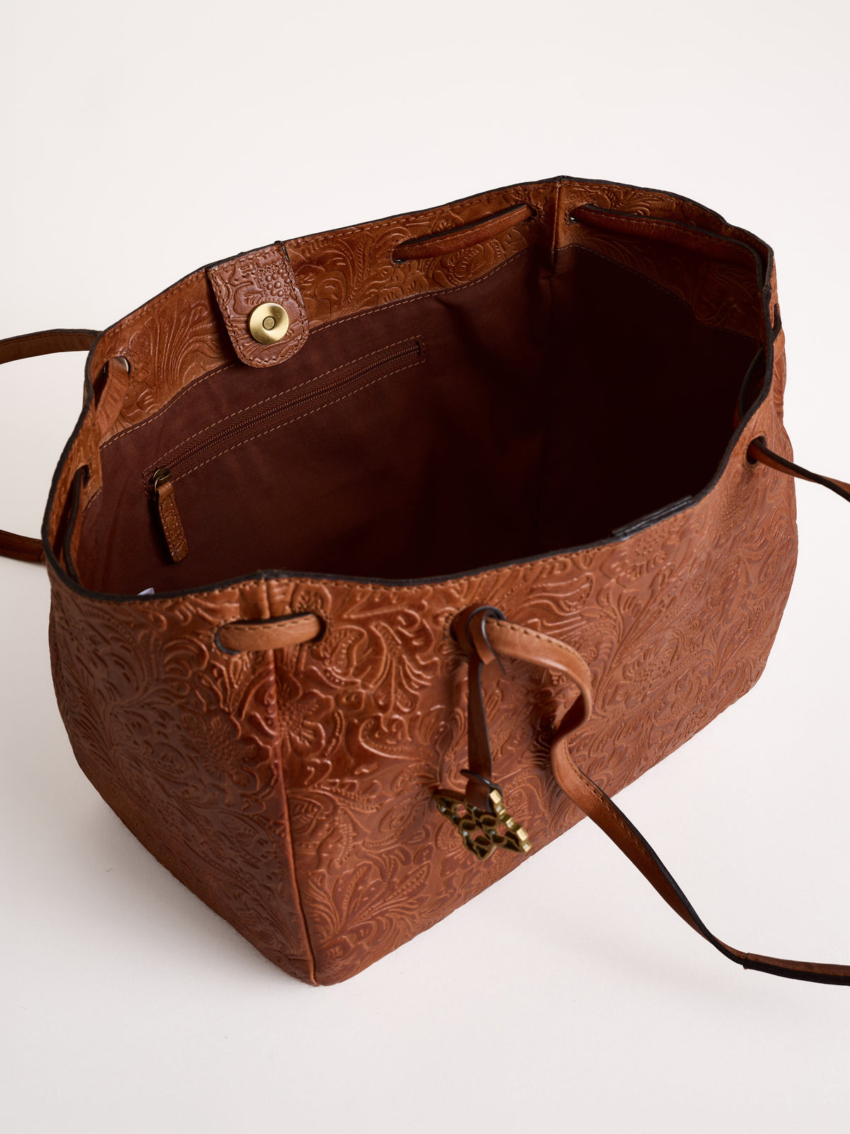Temple Leather Tote Bag