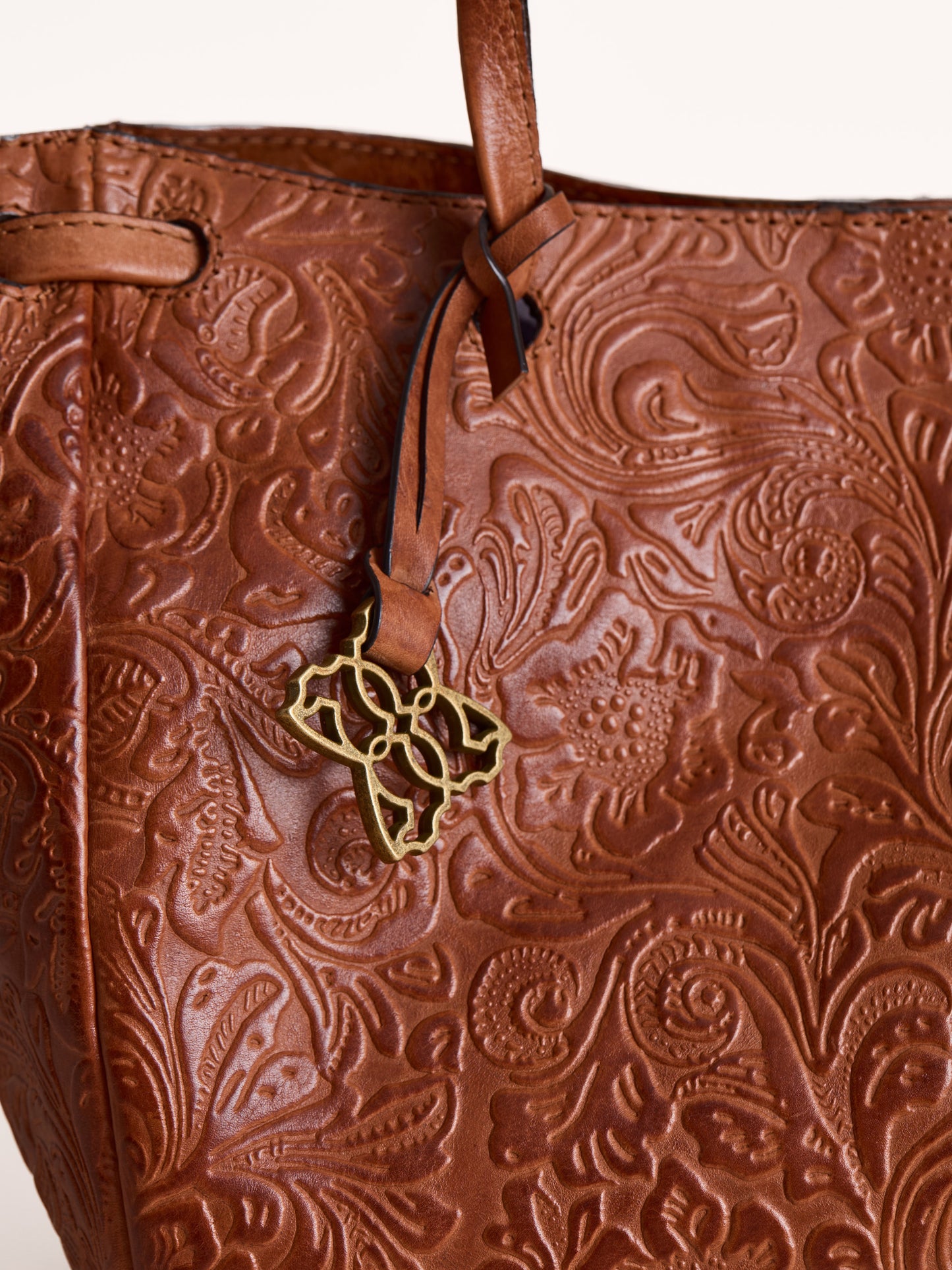 Temple Leather Tote Bag