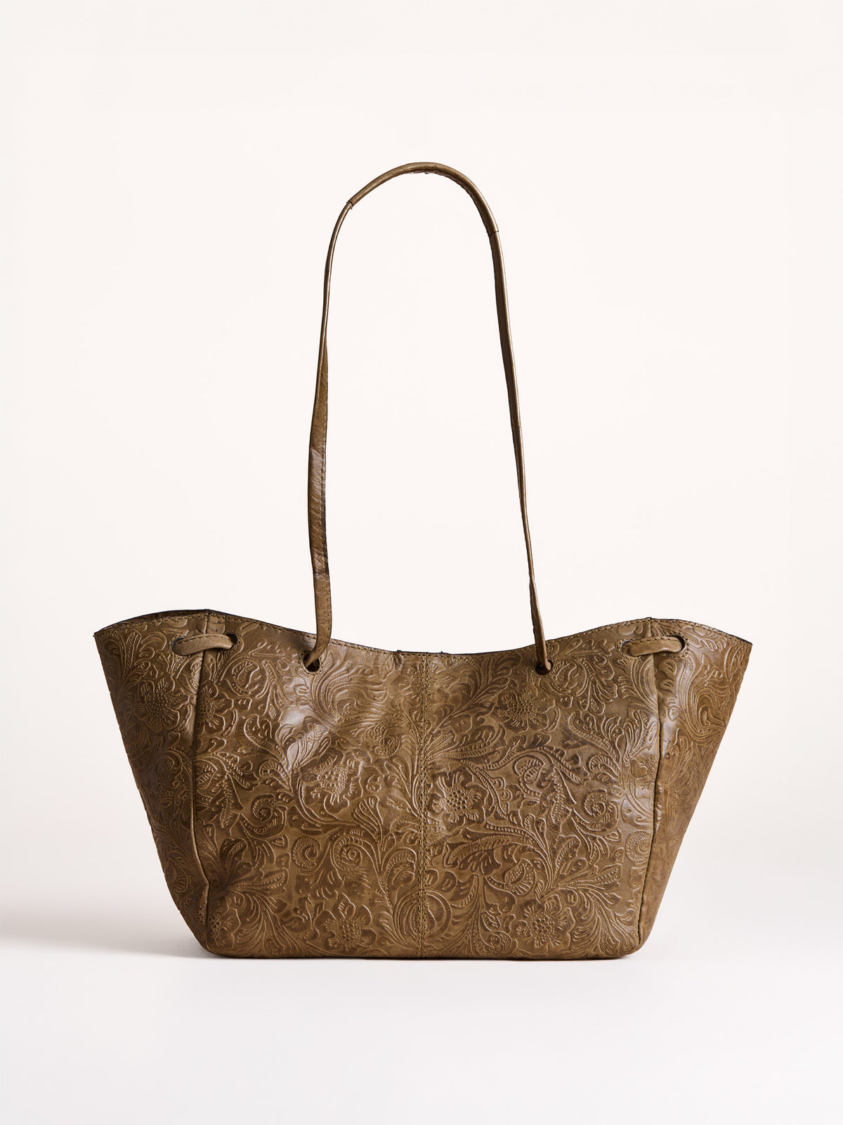Temple Leather Tote Bag