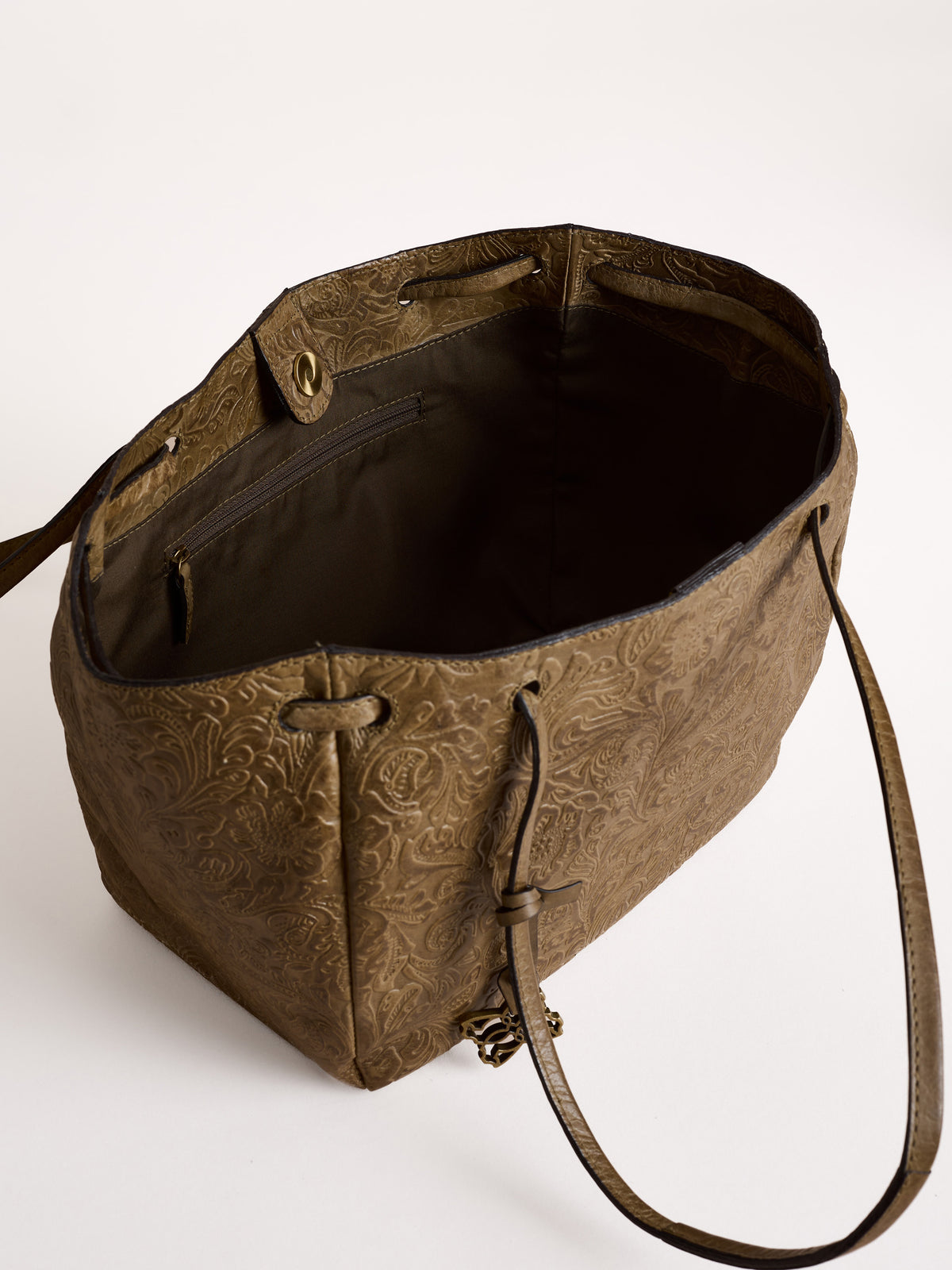 Temple Leather Tote Bag
