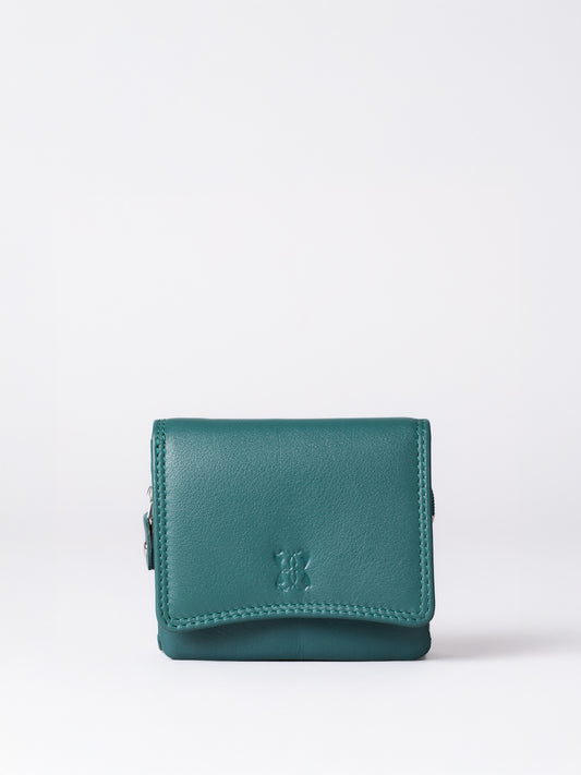 Small Leather Flapover Purse