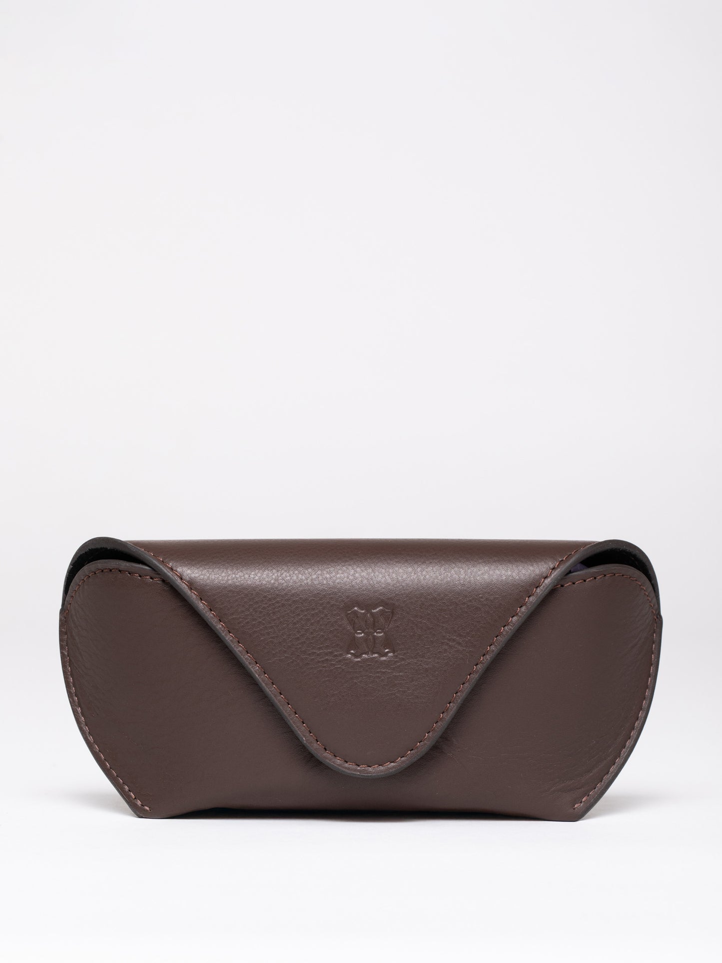 Flapover Leather Glasses Case