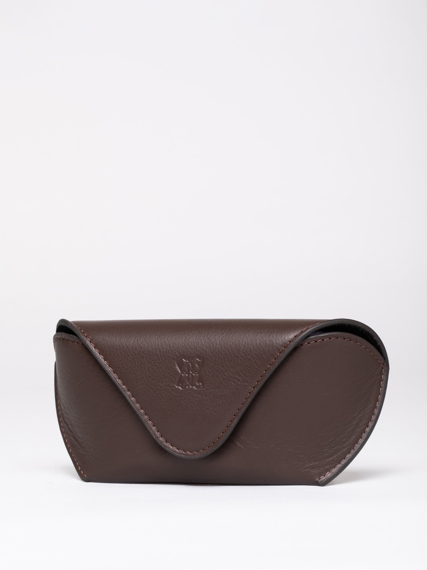 Flapover Leather Glasses Case