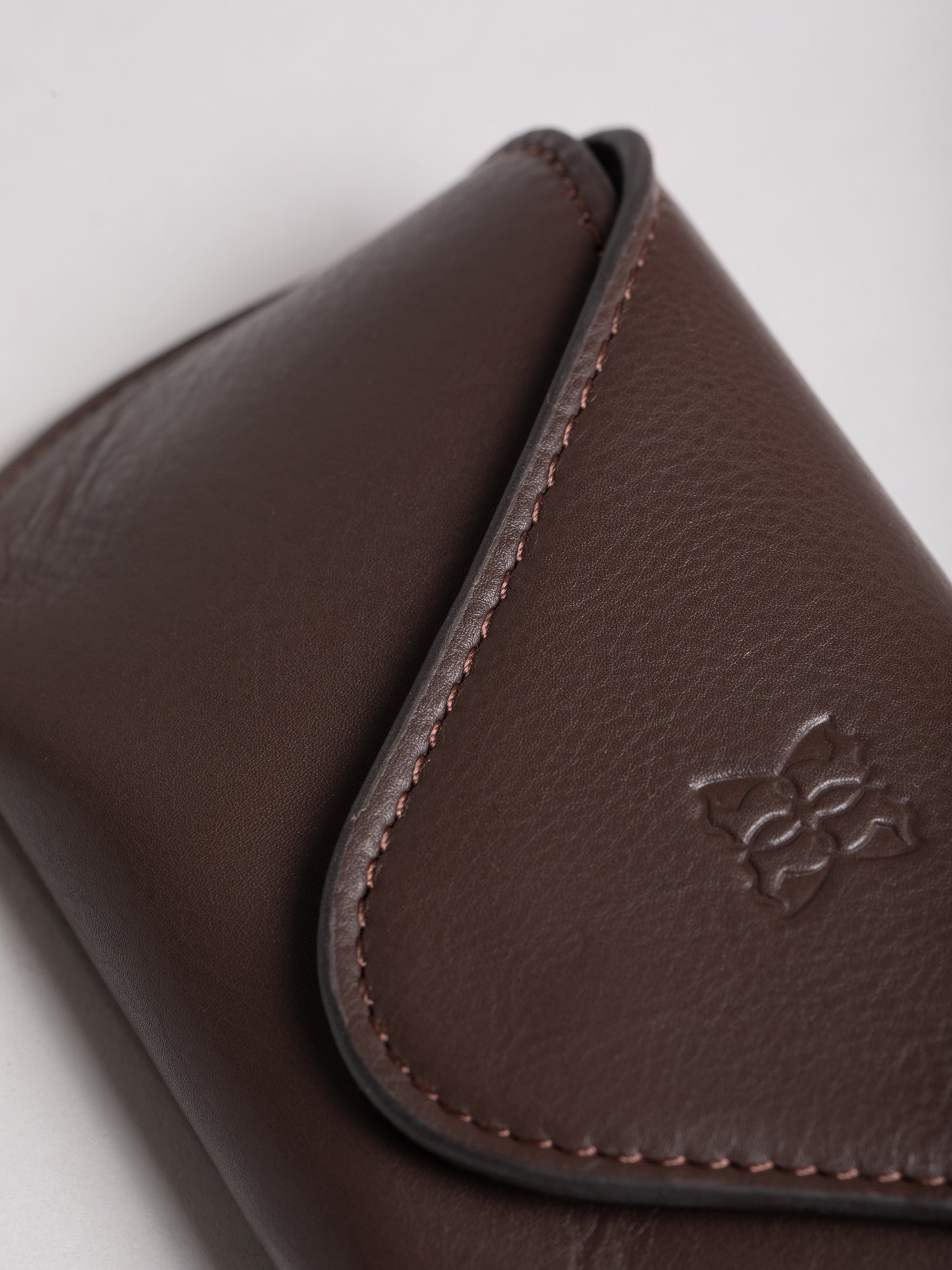 Flapover Leather Glasses Case