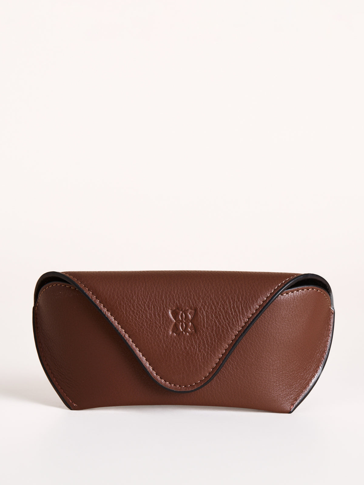 Flapover Leather Glasses Case