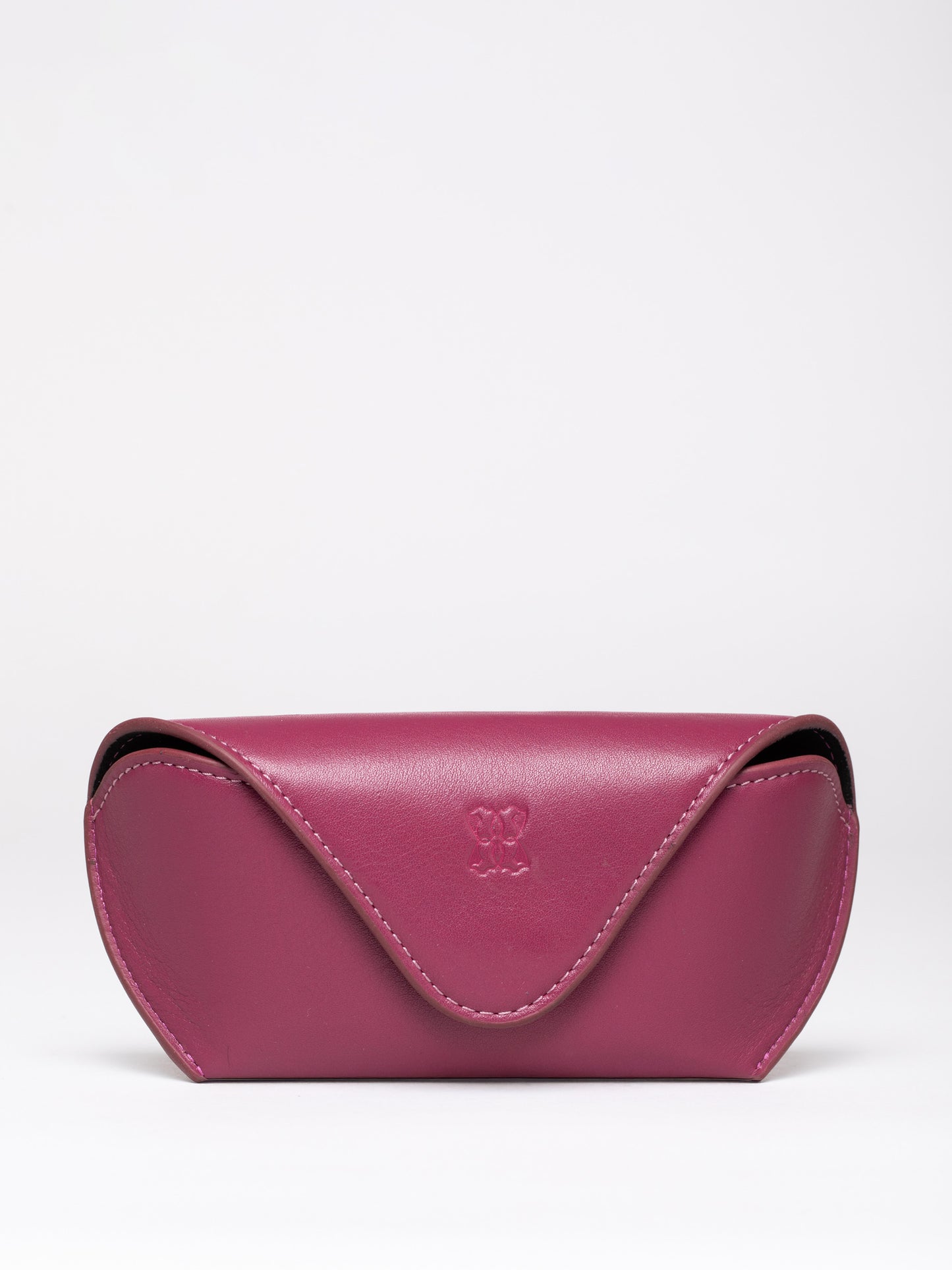 Flapover Leather Glasses Case