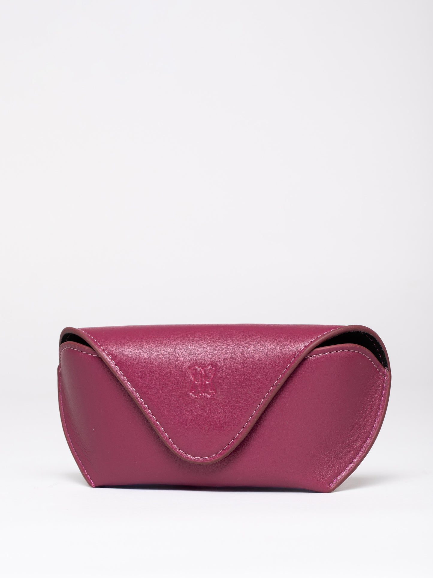 Flapover Leather Glasses Case
