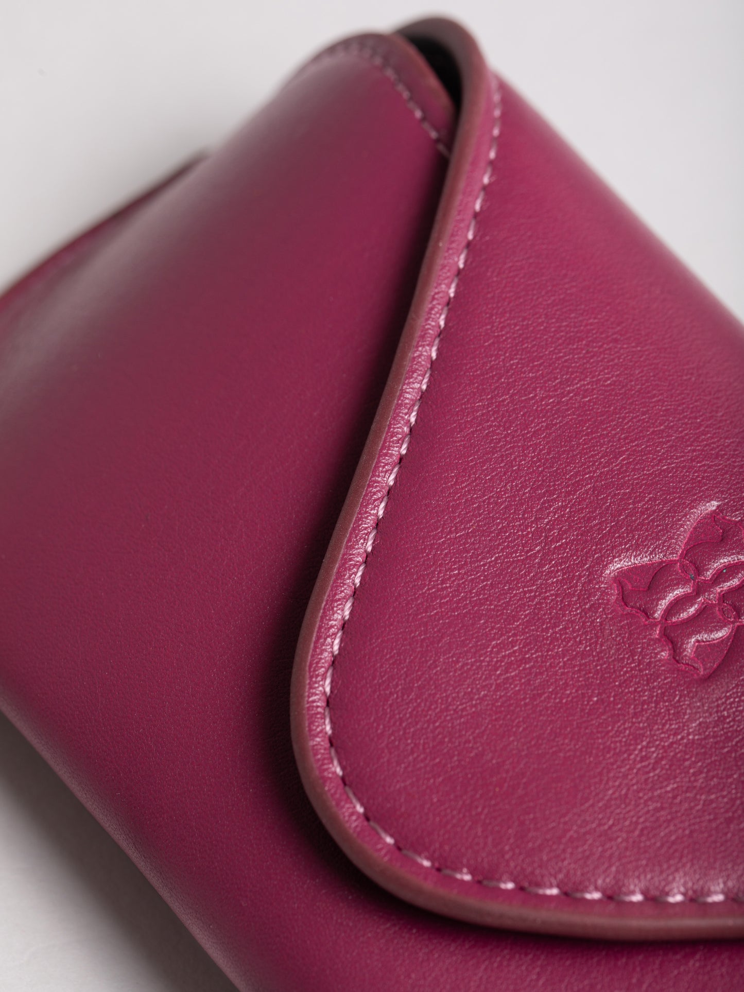 Flapover Leather Glasses Case