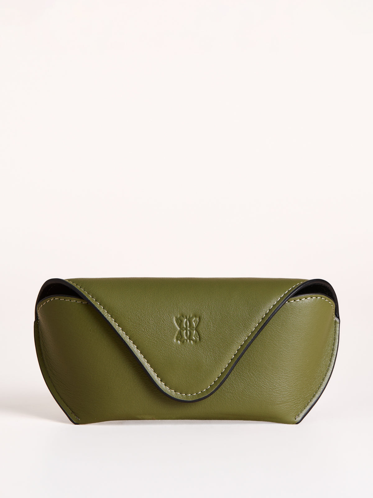 Flapover Leather Glasses Case