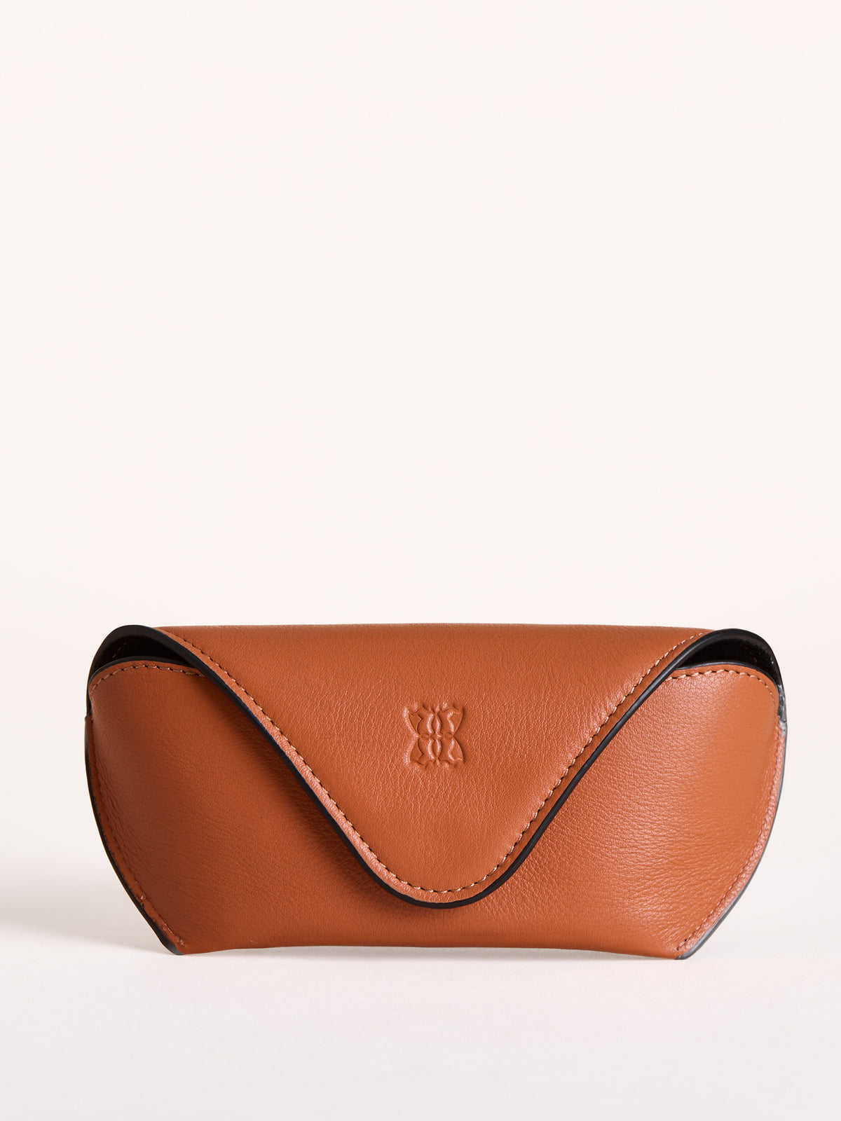 Flapover Leather Glasses Case