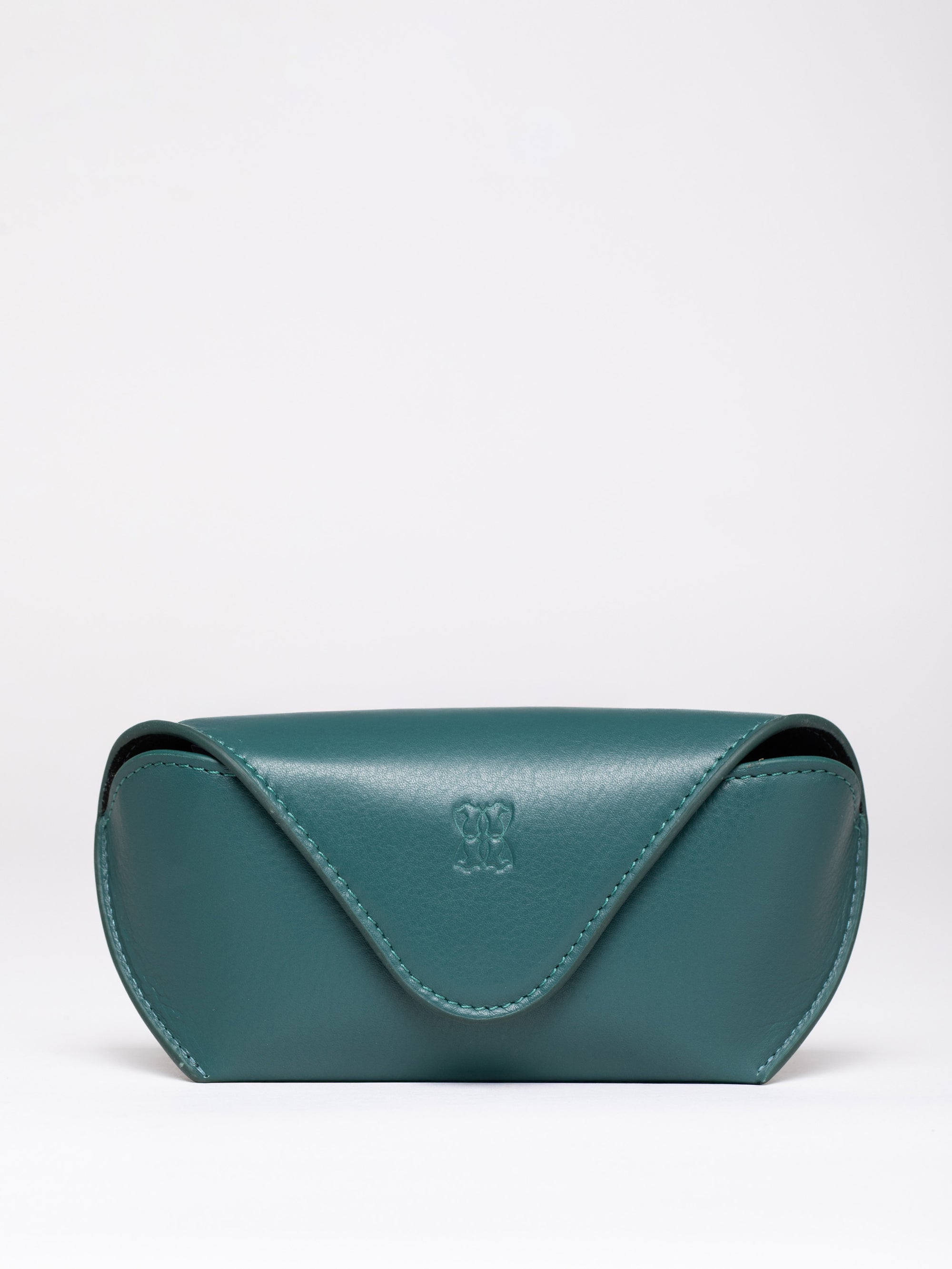 Flapover Leather Glasses Case