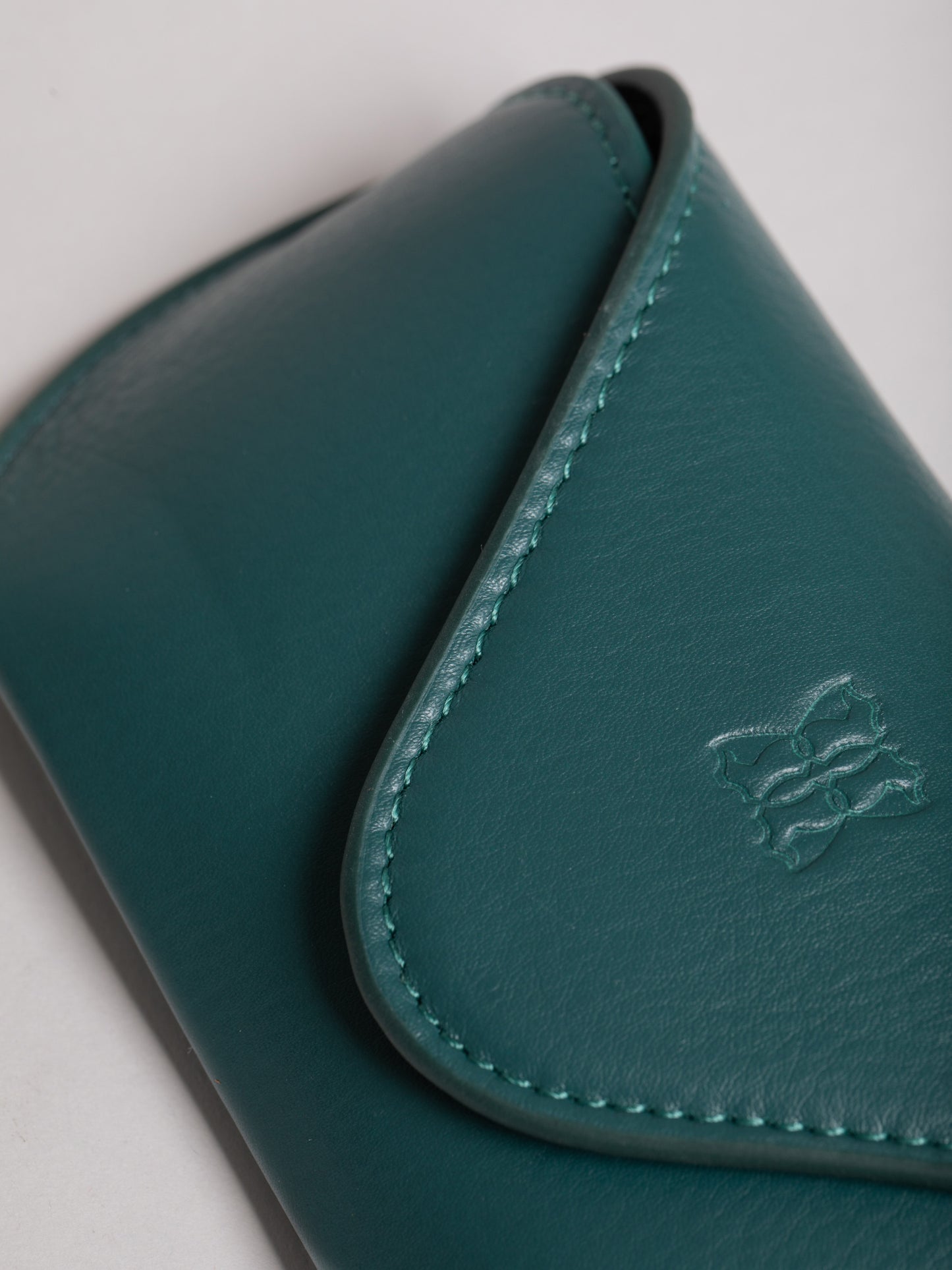 Flapover Leather Glasses Case