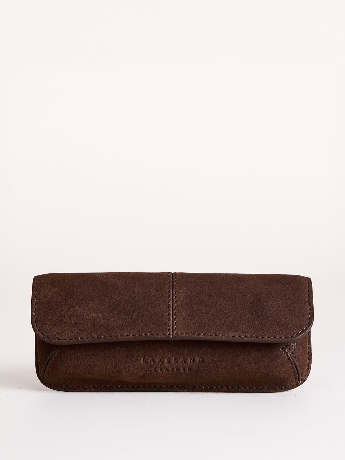 Hutton Leather Glasses Case in Chocolate