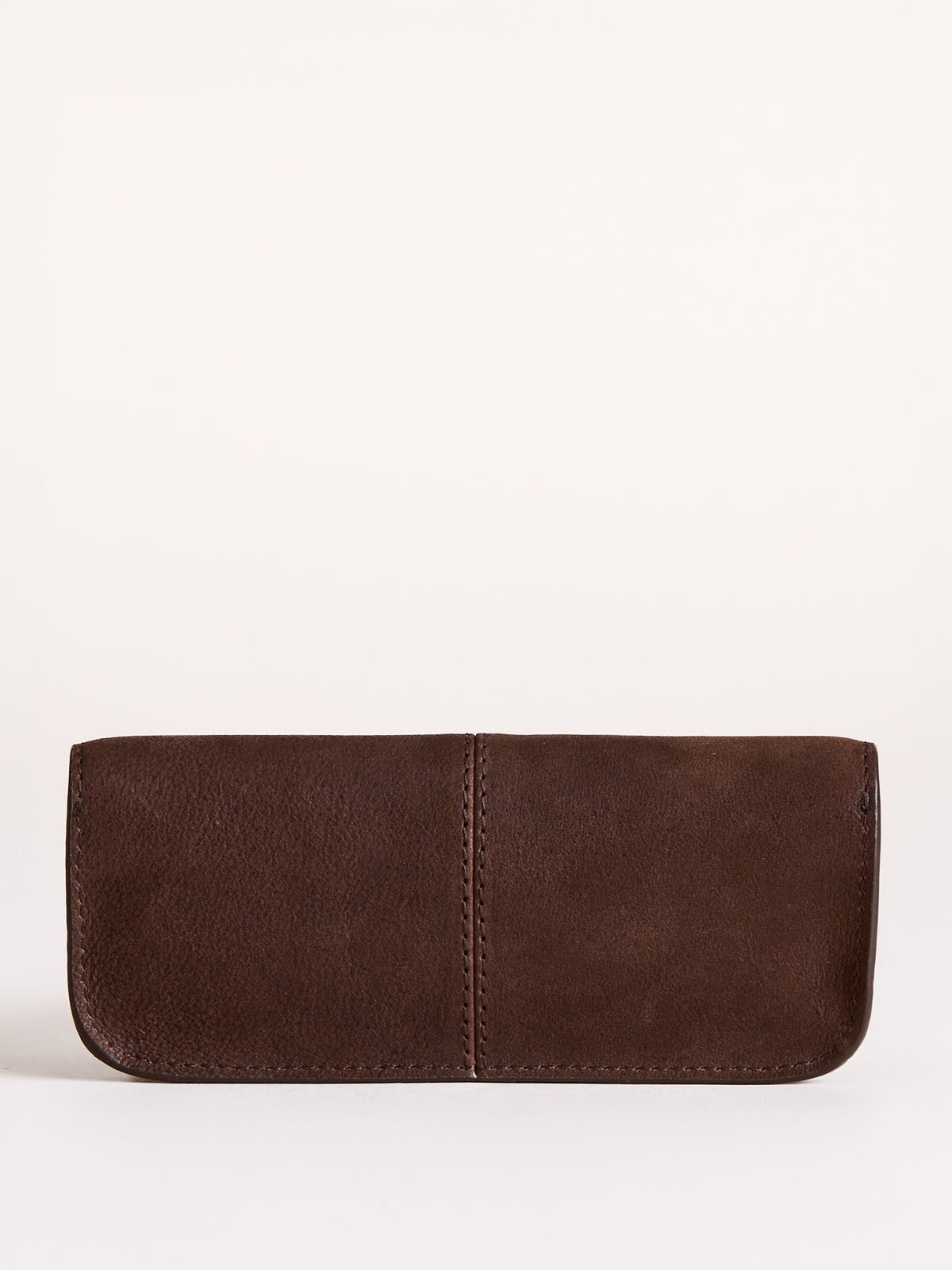 Hutton Leather Glasses Case in Chocolate