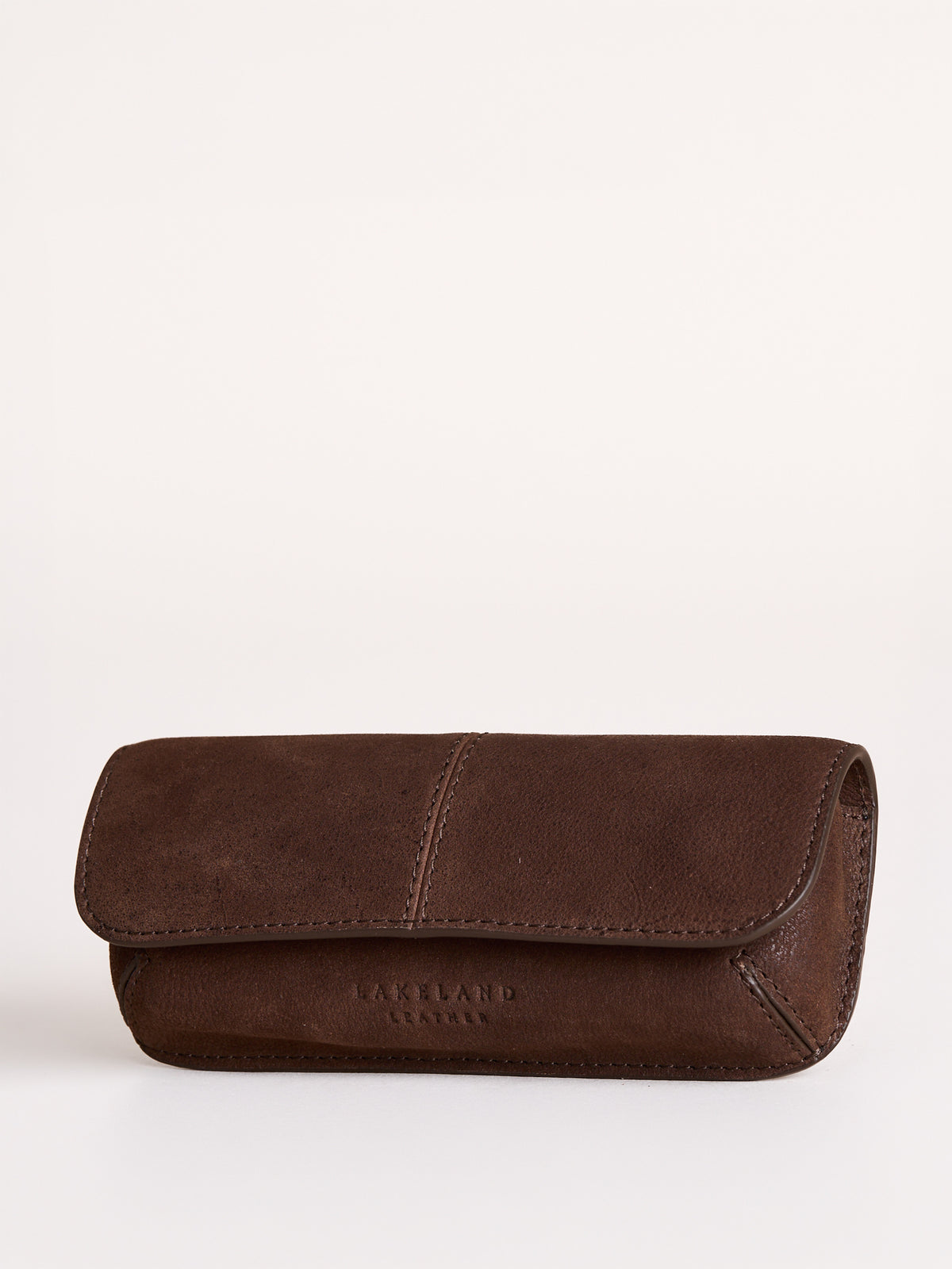 Hutton Leather Glasses Case in Chocolate