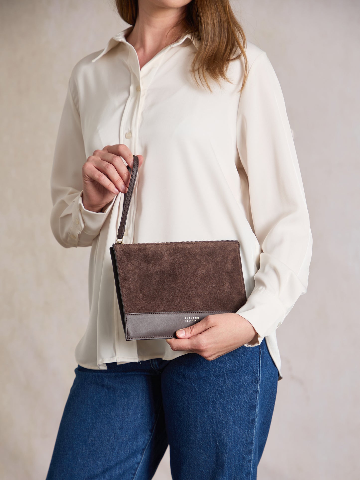 Lowther Suede Clutch