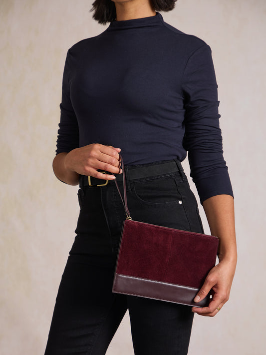 Lowther Suede Clutch