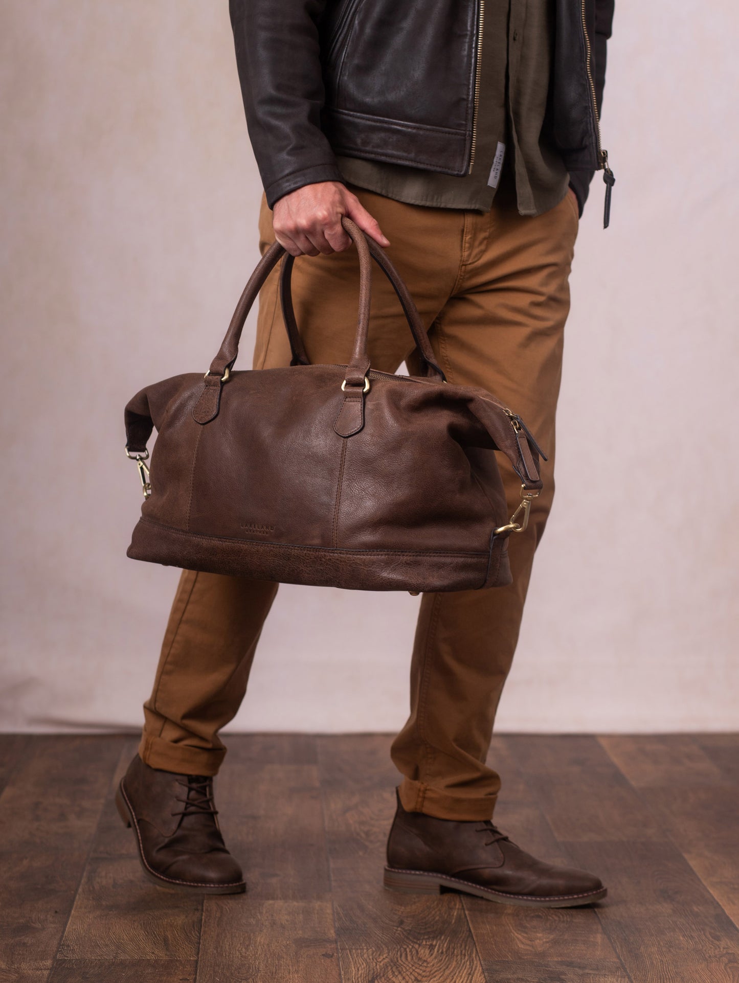 Hutton Medium Leather Holdall