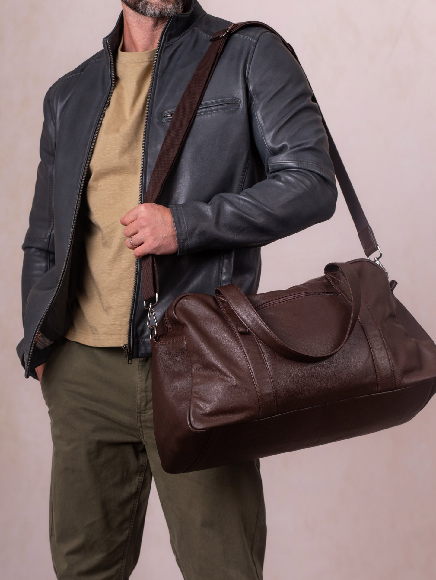 Silloth Leather Medium Holdall
