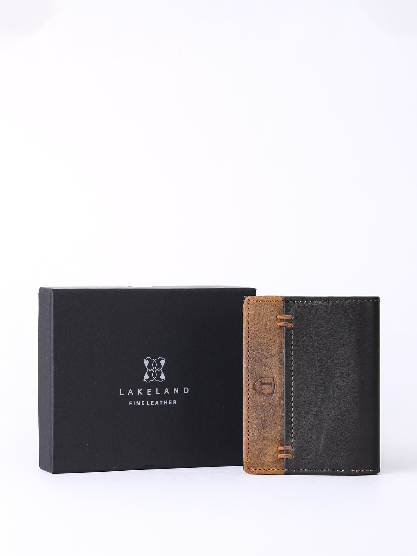 Stitch Leather Tri-Fold Wallet