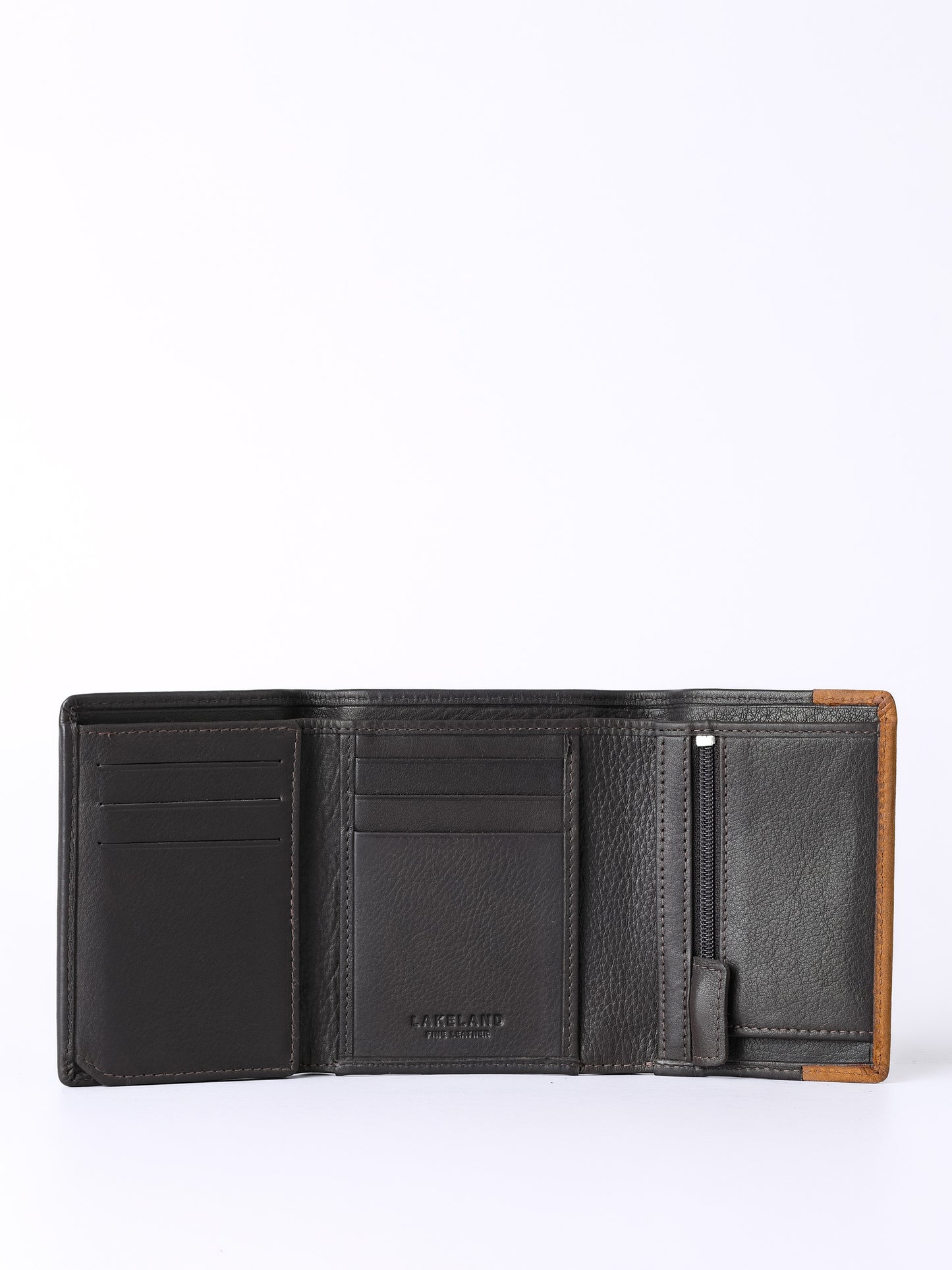 Stitch Leather Tri-Fold Wallet