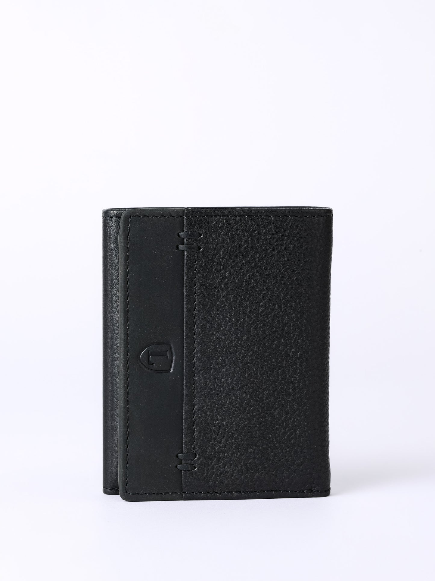 Stitch Leather Tri-Fold Wallet
