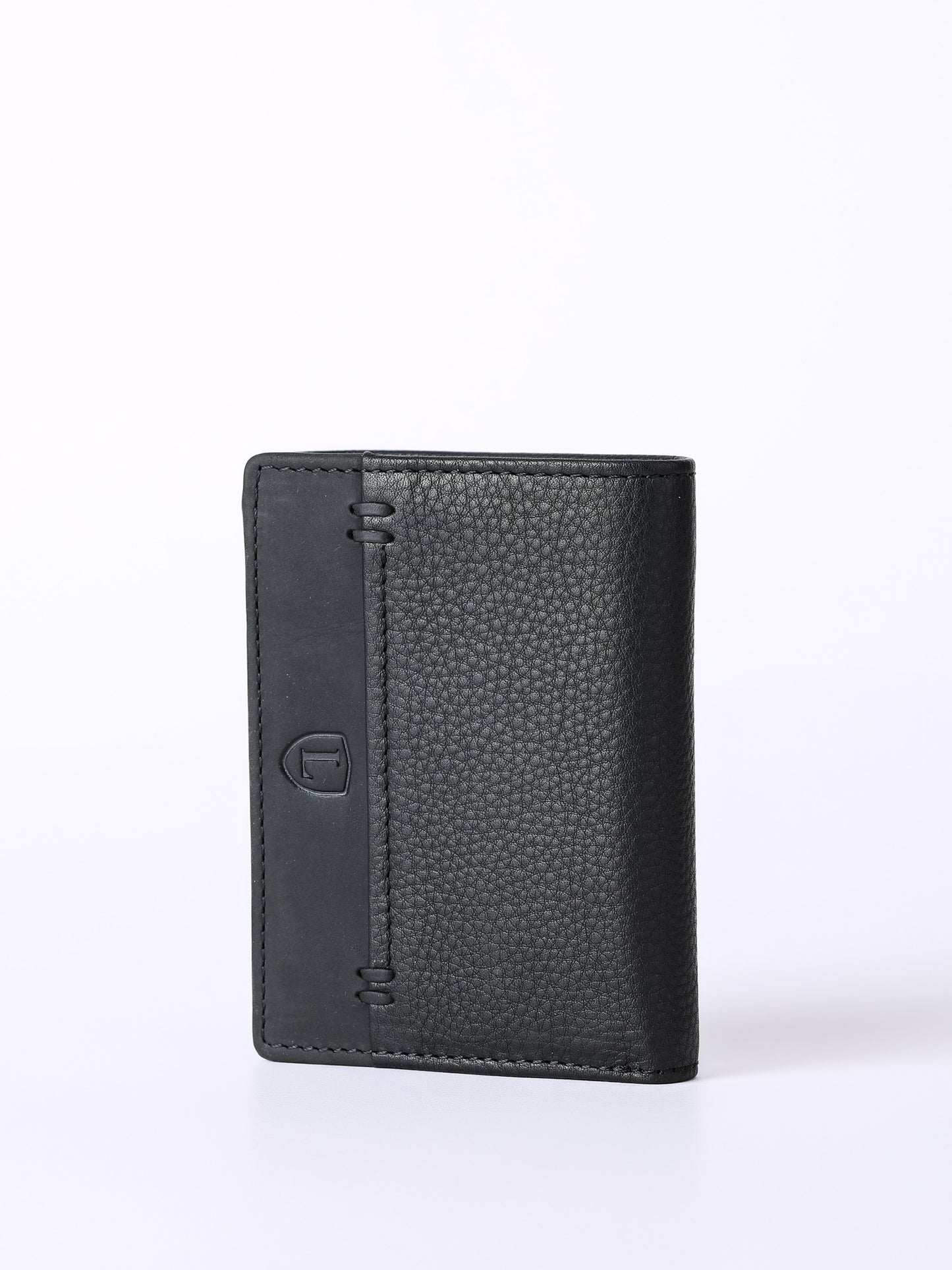 Stitch Leather Tri-Fold Wallet