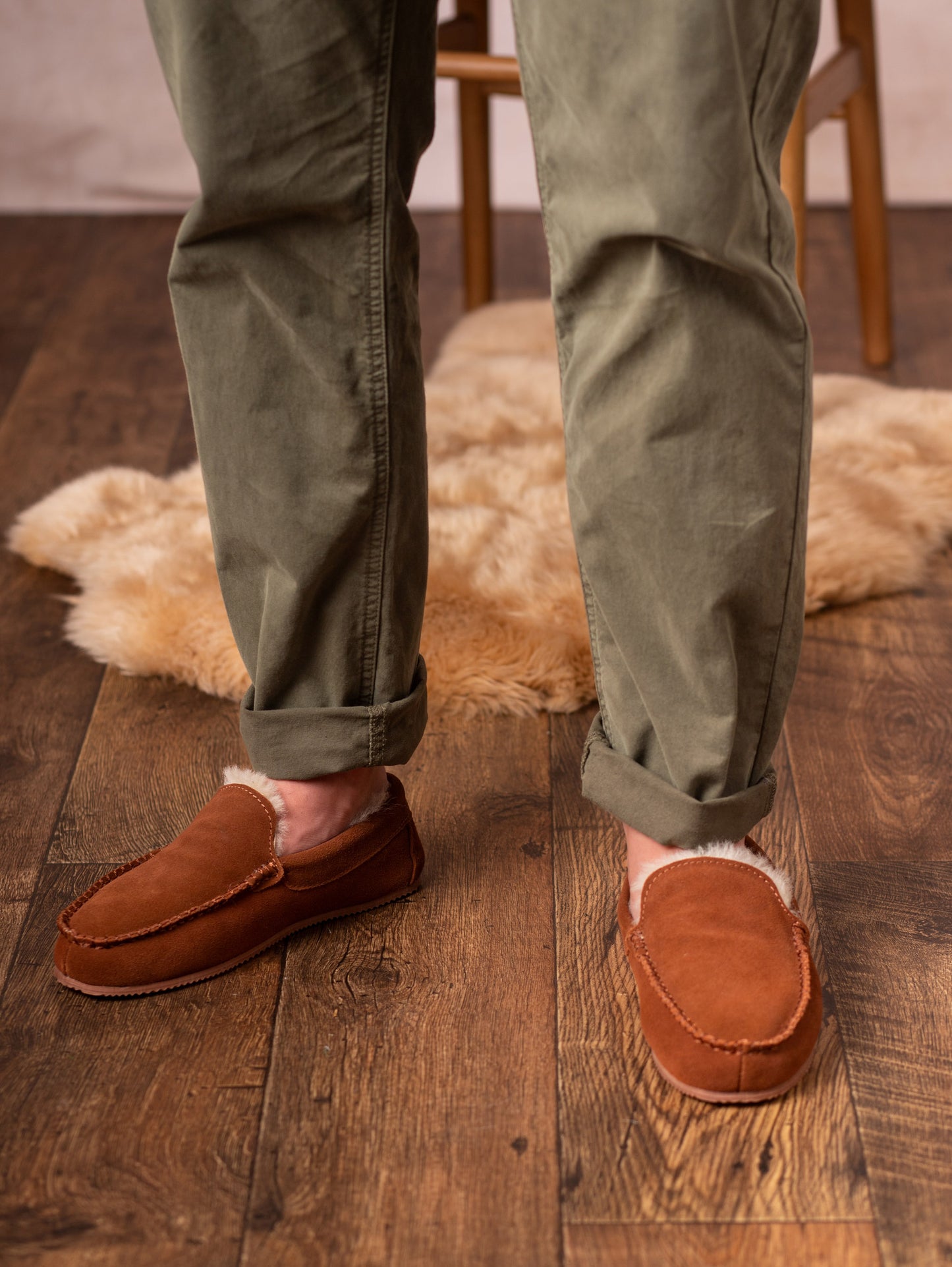 Sheepskin Slip-On Moccasins