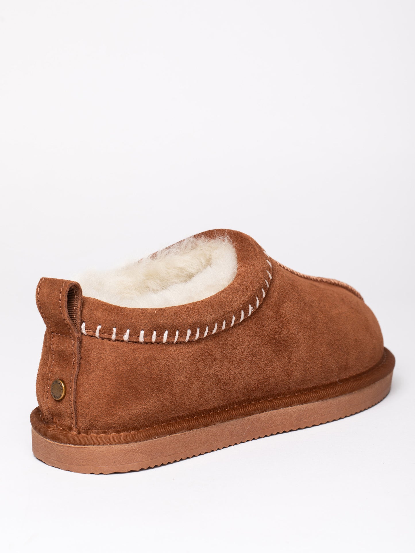 Sheepskin Embroidered Clog Slippers