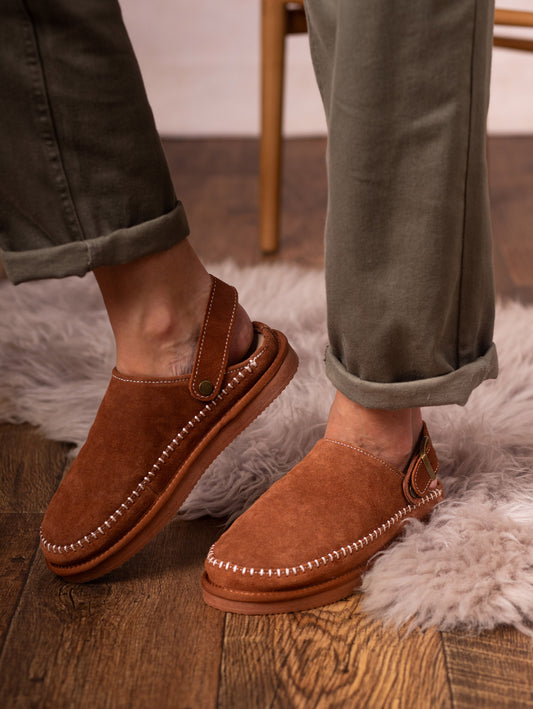 Sheepskin Slider Clog Slippers