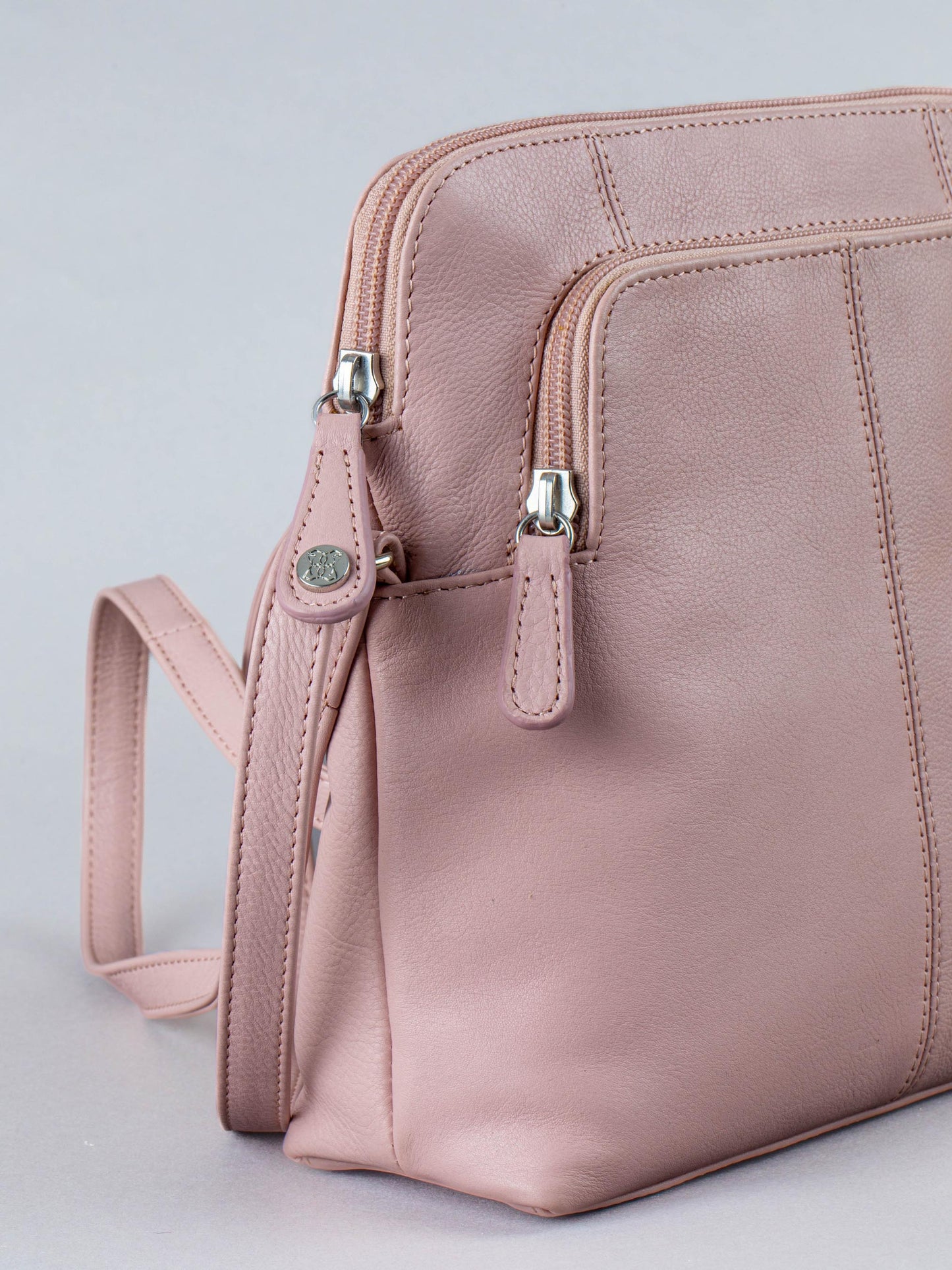 Raven Leather Cross Body Bag