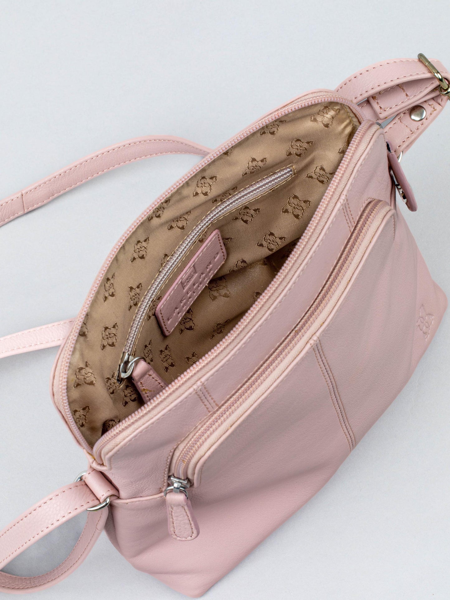 Raven Leather Cross Body Bag