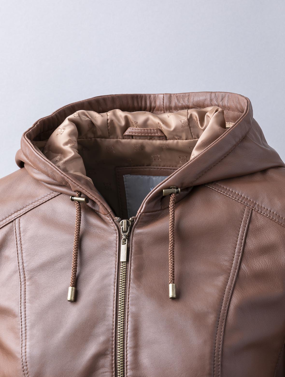 Abbeyville Hooded Leather Jacket