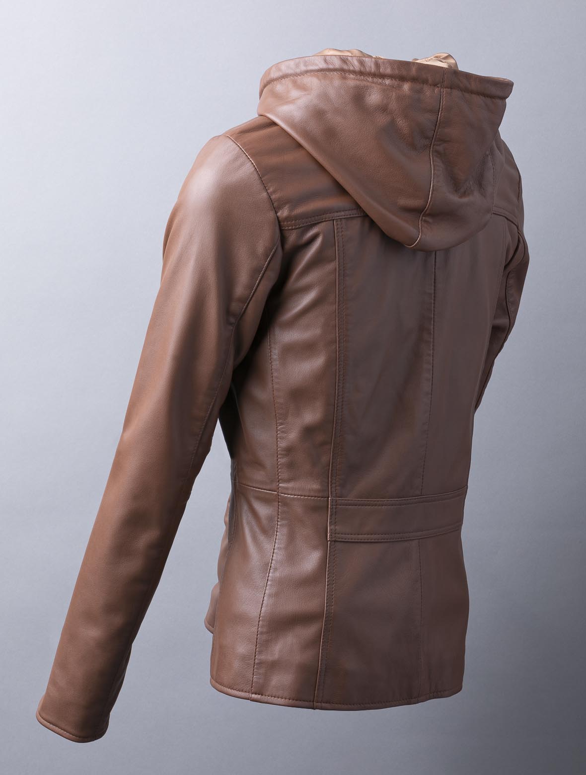 Abbeyville Hooded Leather Jacket