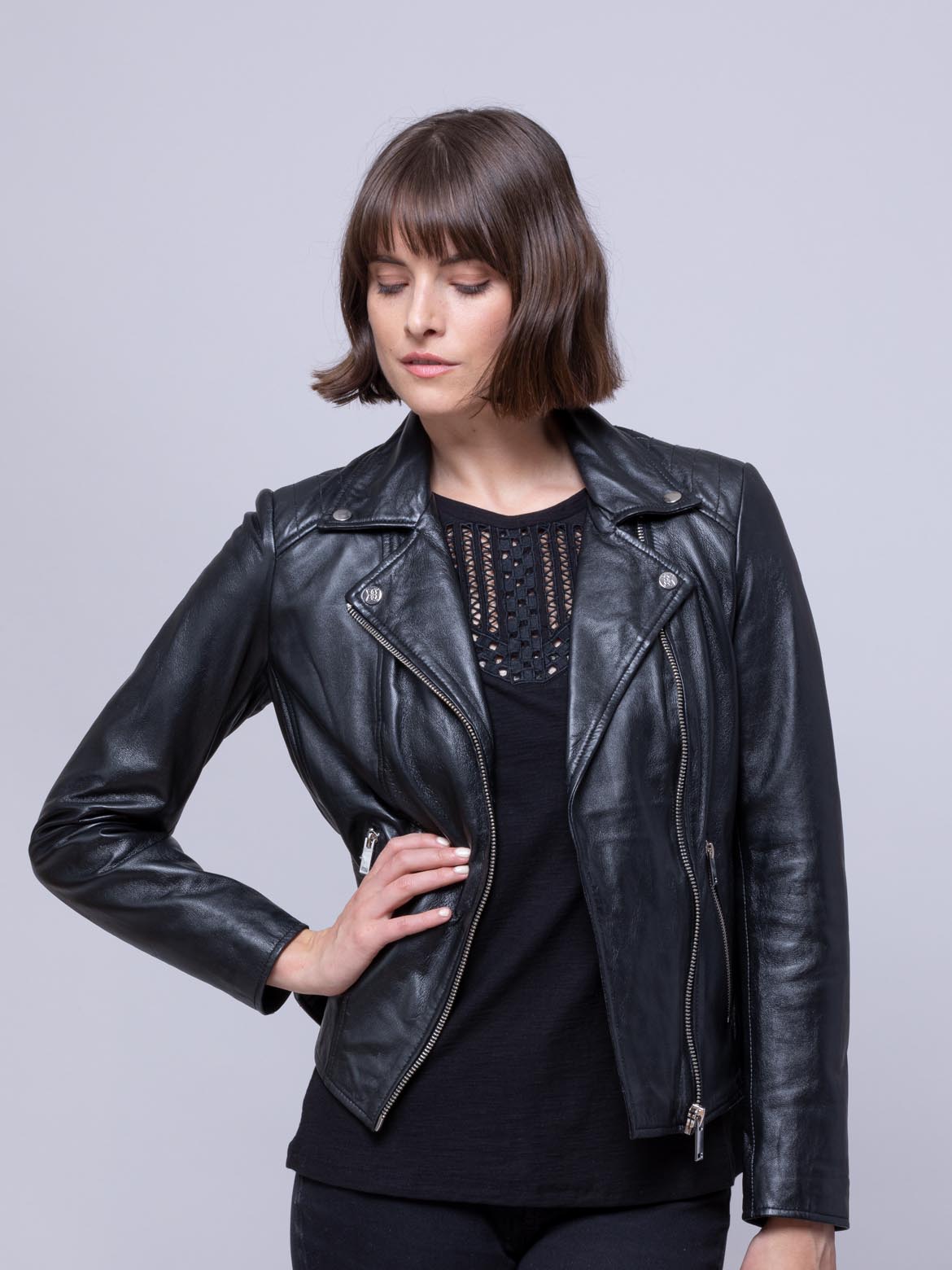 Thirlmere Leather Biker Jacket