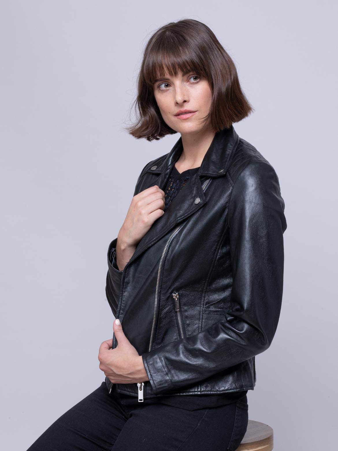 Thirlmere Leather Biker Jacket