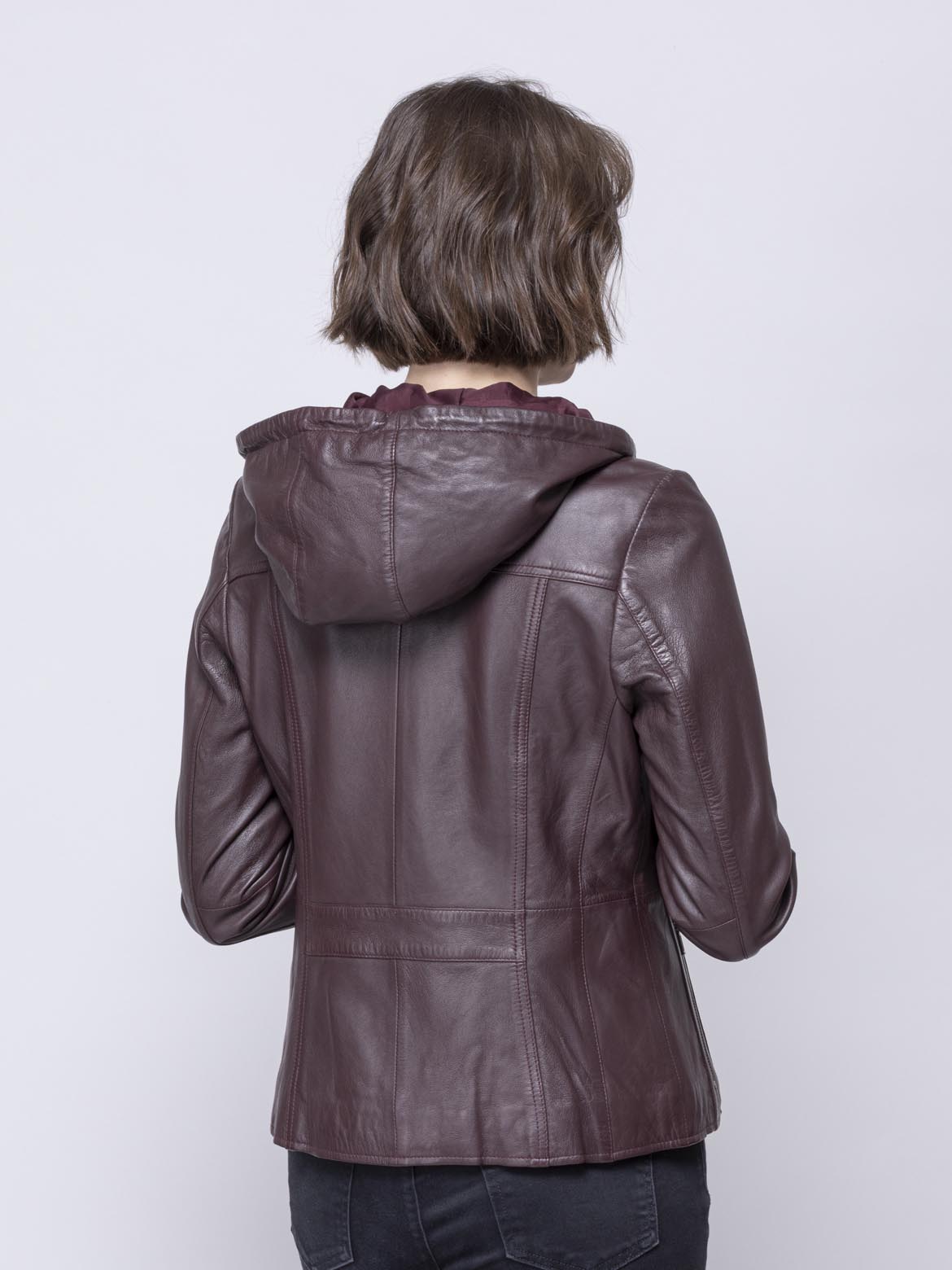 Abbeyville Hooded Leather Jacket