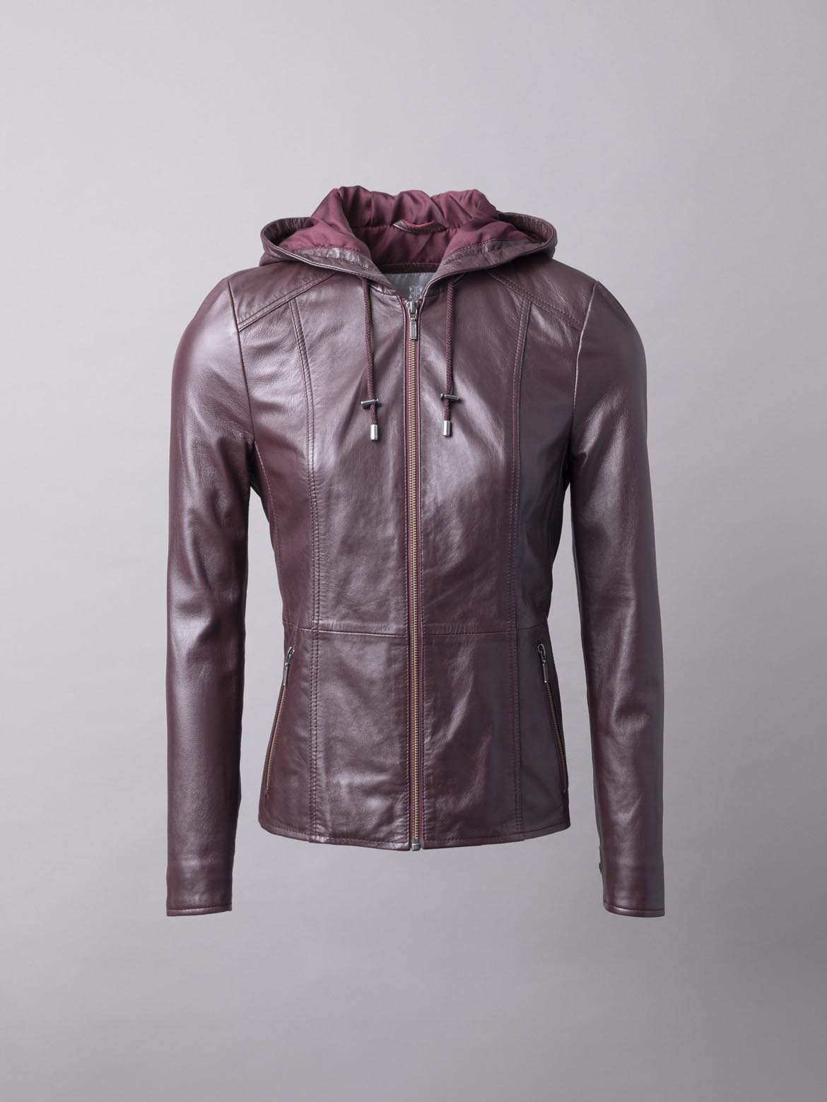 Abbeyville Hooded Leather Jacket